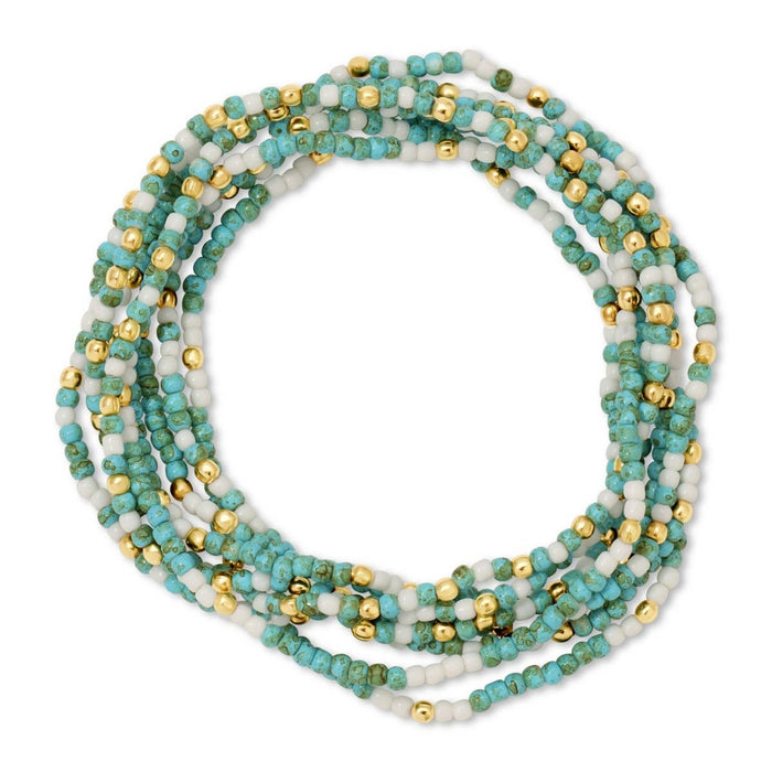 Seed Bead Bracelets-Faux Stone Assorted 2mm stretch