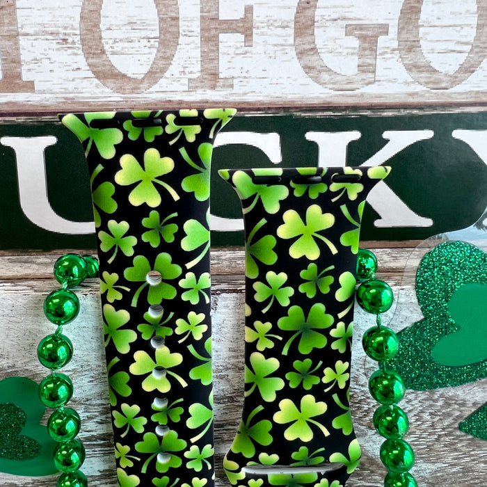 Shamrock Print Silicone Band For Apple Watch
