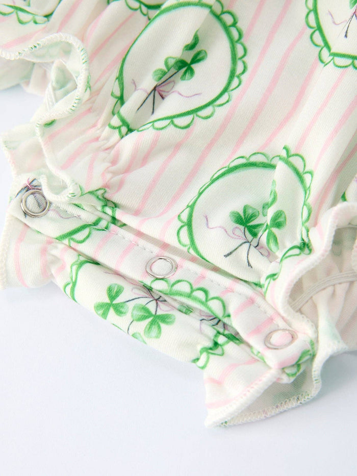 Shamrock Stripe LS Romper