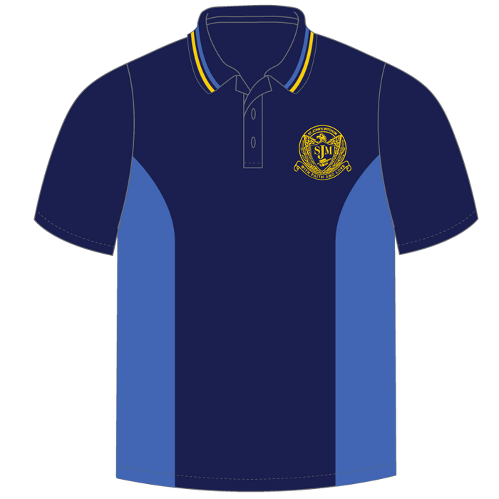 Short Sleeve Panel Polo Shirt