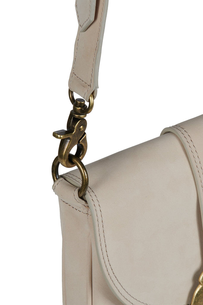 SIDE-QUEST Jeffrey Campbell Messenger Bag Ivory Nubuck