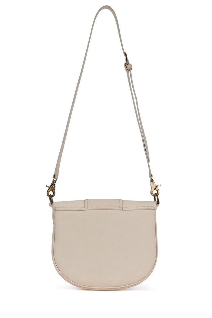 SIDE-QUEST Jeffrey Campbell Messenger Bag Ivory Nubuck