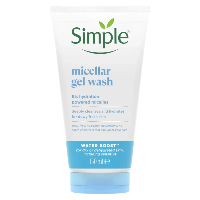 Simple micellar gel wash tube on a white background