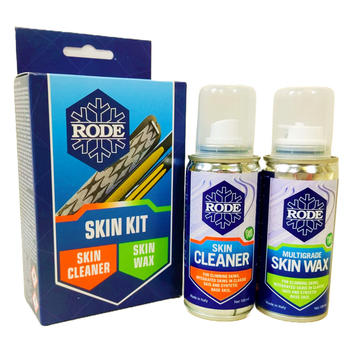 A product picture of the Skin Ski Maintenance Kit – Anti-Ice Skin Wax & Skin Cleaner for Nordic Skin Skis and BC Climbing Skins