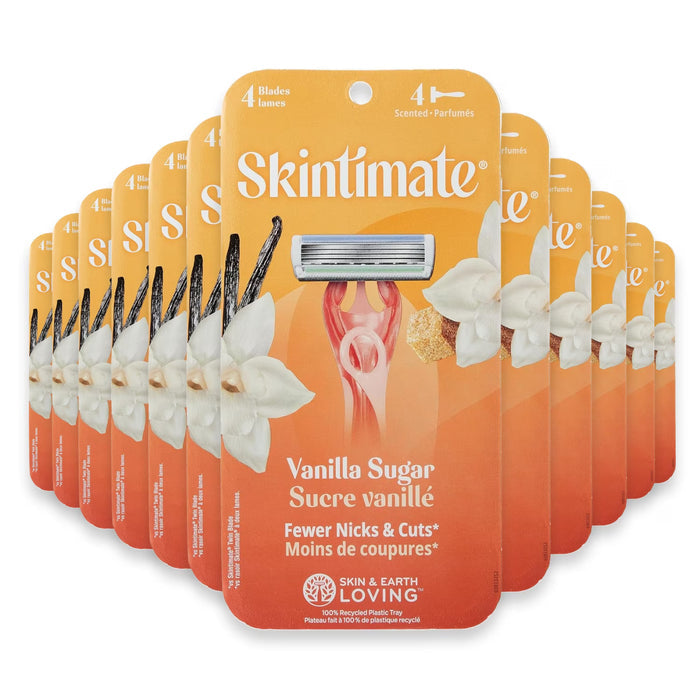 Skintimate Vanilla Sugar Women’s Disposable Razors - 4 Ct - 12 Pack