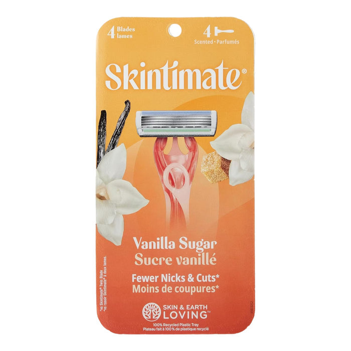 Skintimate Vanilla Sugar Women’s Disposable Razors - 4 Ct - 12 Pack