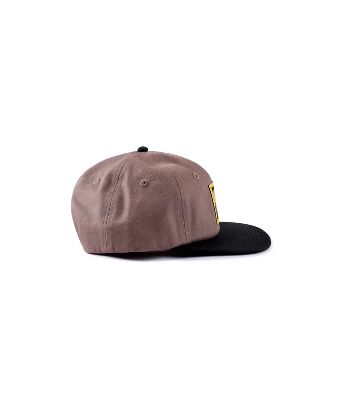 Former Slant F hat brown side profile view