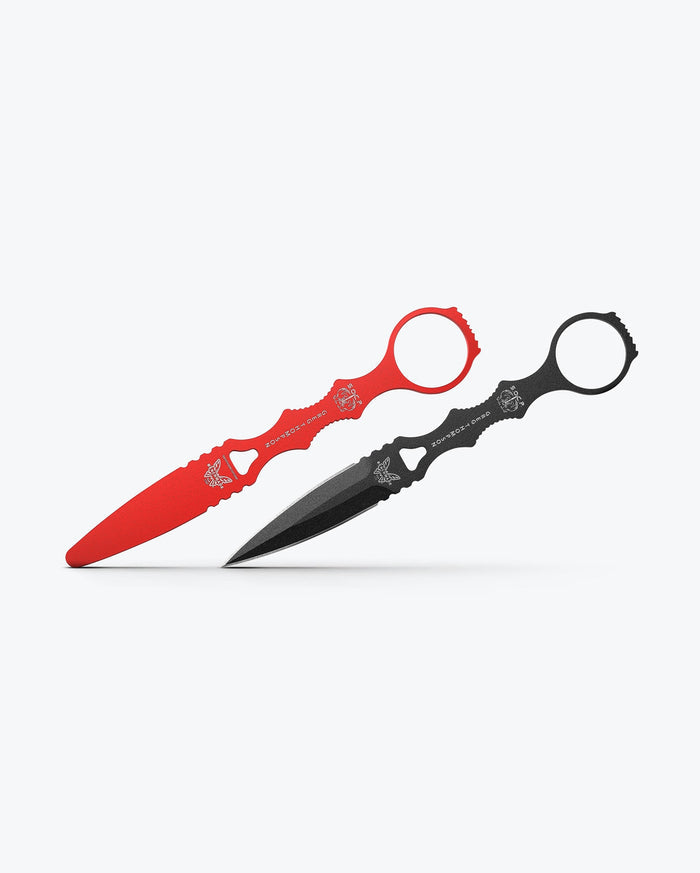 SOCP® Combo | Black Sheath - Red & Black Training Daggers Angled - Benchmade Knife Co.