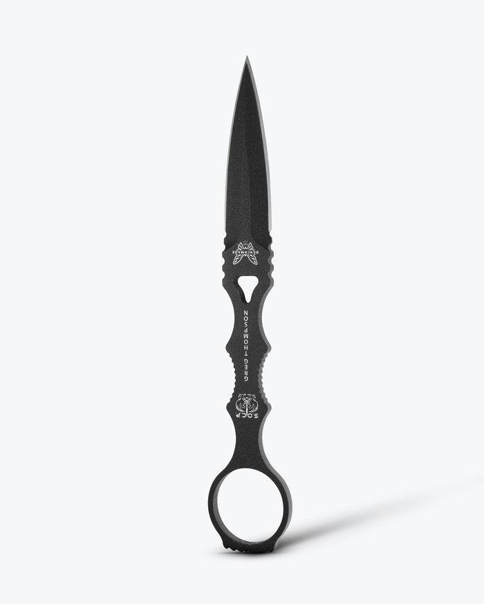 Black SOCP® Dagger Sand Sheath tactical knife shown vertically - Benchmade Knife Co.