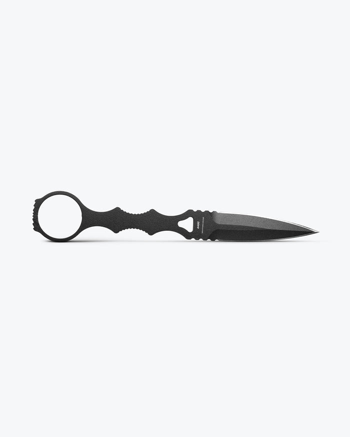 Black SOCP® Dagger Sand Sheath knife shown from back, blade exposed - Benchmade Knife Co.