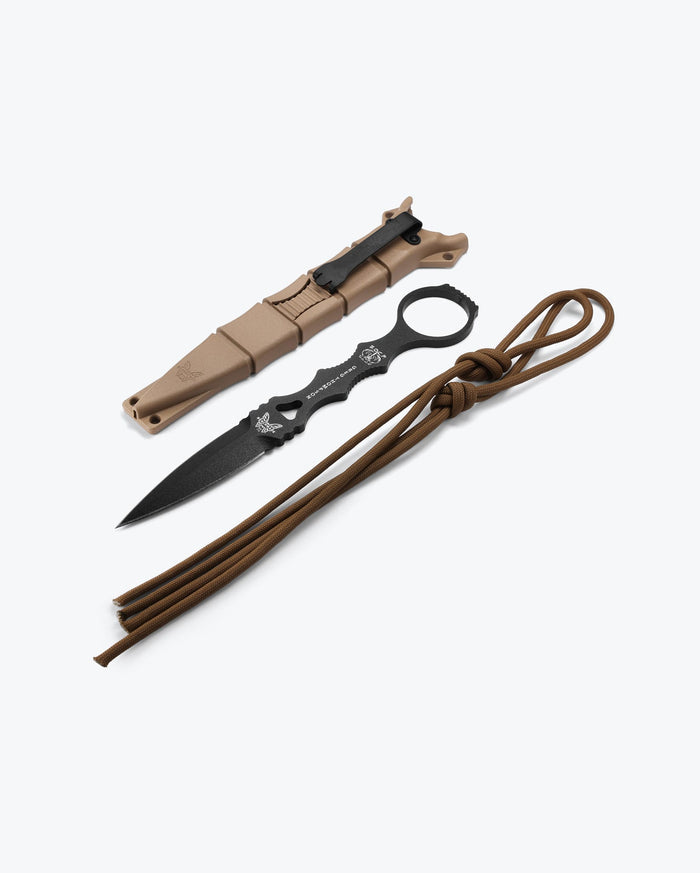 Sand SOCP® Dagger tactical knife exploded view with components - Benchmade Knife Co.