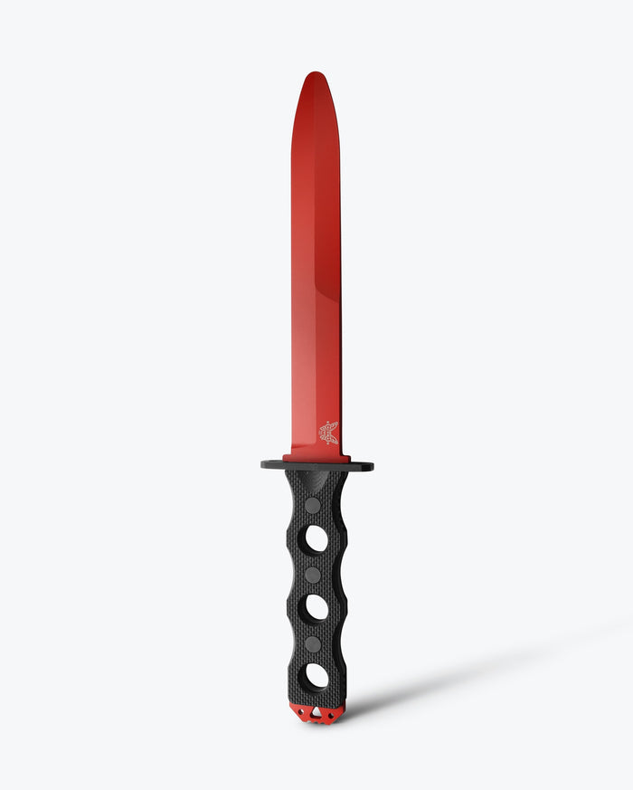 Red SOCP® Fixed Blade Trainer - Vertical Full View | Benchmade Knife Co.
