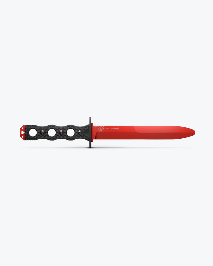 Red SOCP® Fixed Blade Trainer - Flat Side View | Benchmade Knife Co.