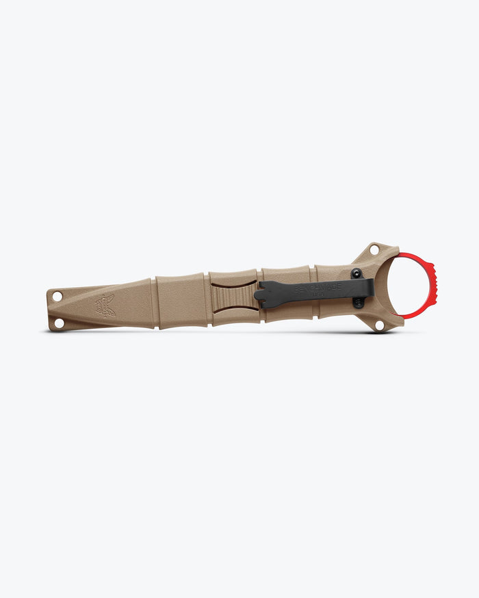 SOCP® Trainer knife shown from the front, closed with sheath - Benchmade Knife Co.