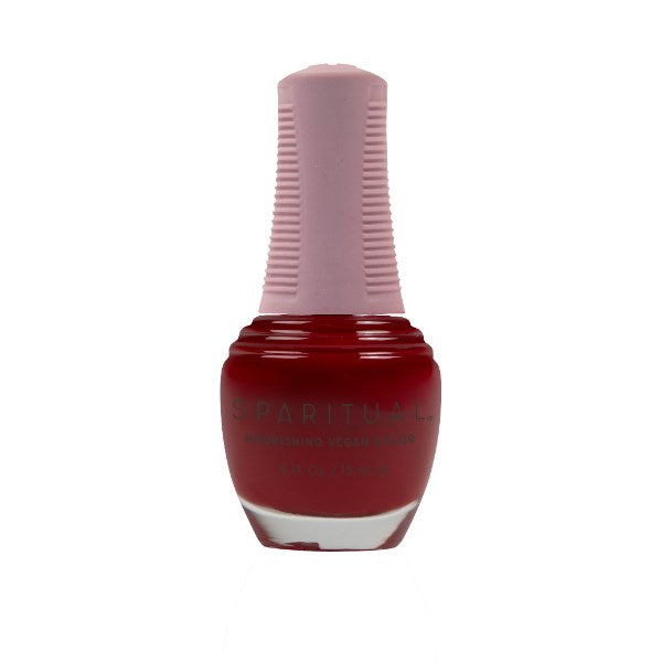 SpaRitual Nourishing Lacquer Polish - Love Lives Here - Deep Red Creme - 15ML