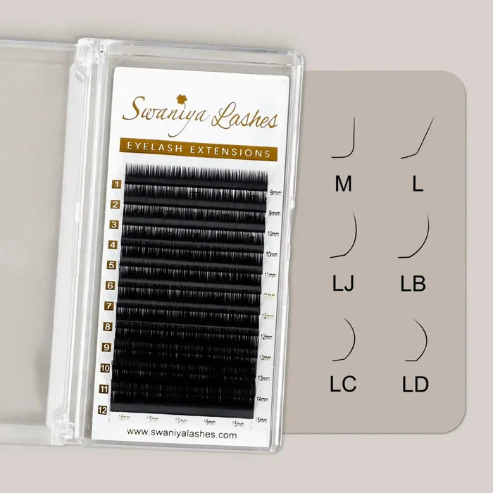 Special Curl Lash Extensions M/L/LJ/LB/LC/LD — For Hooded, Monolid & Downturned Eyes| Swaniya Lashes