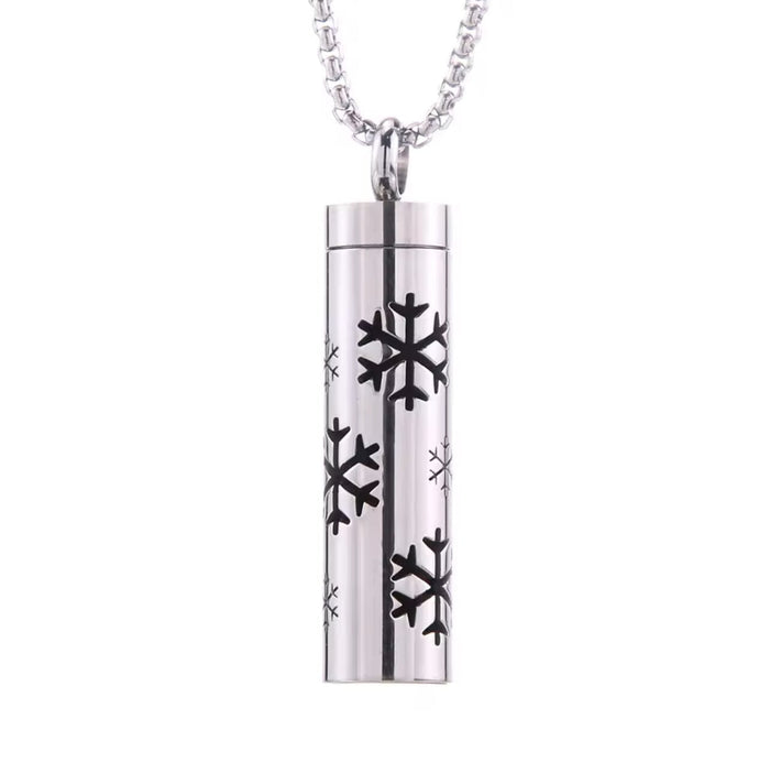 Stainless Aroma Pendant Necklace (Snowflake) at Your Oil Tools