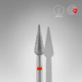 Staleks Diamond Nail Drill Bit Pointed Pear Red EXPERT Head Diameter 4 mm / Working Part 12 Mm