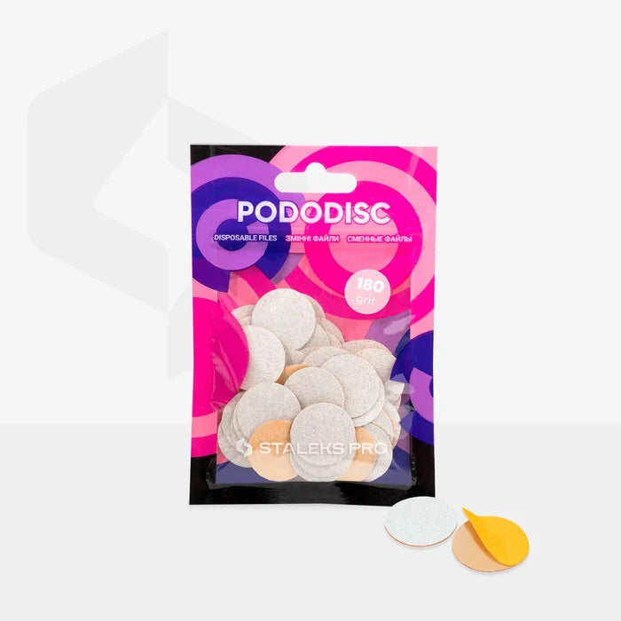 Staleks White Refill Pads for Pedicure Disc PODODISC PRO M – 180 Grit (50 pcs)