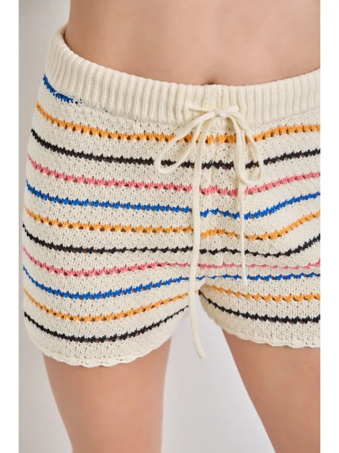 Stripe Knit Shorts