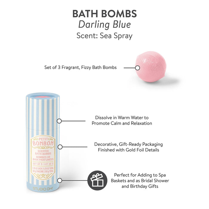 Studio Oh! Petit Bonbon Darling Blue Bath Bombs