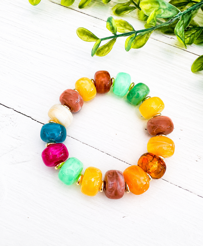 Sunshine Market Beaded Stretch Bracelet