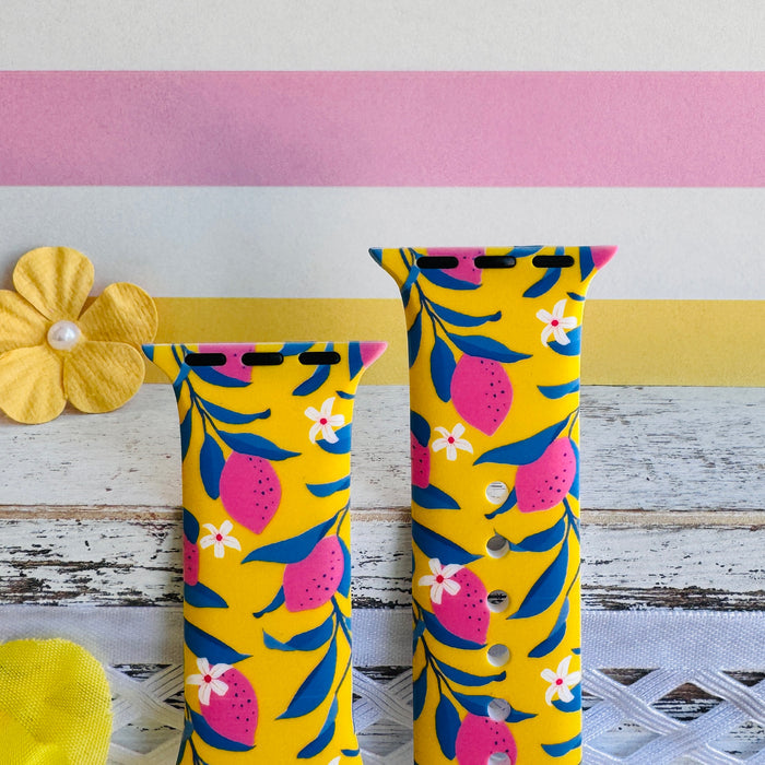 Sunshine Squeeze Print Silicone Band For Apple Watch