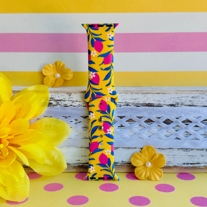 Sunshine Squeeze Print Silicone Band For Apple Watch