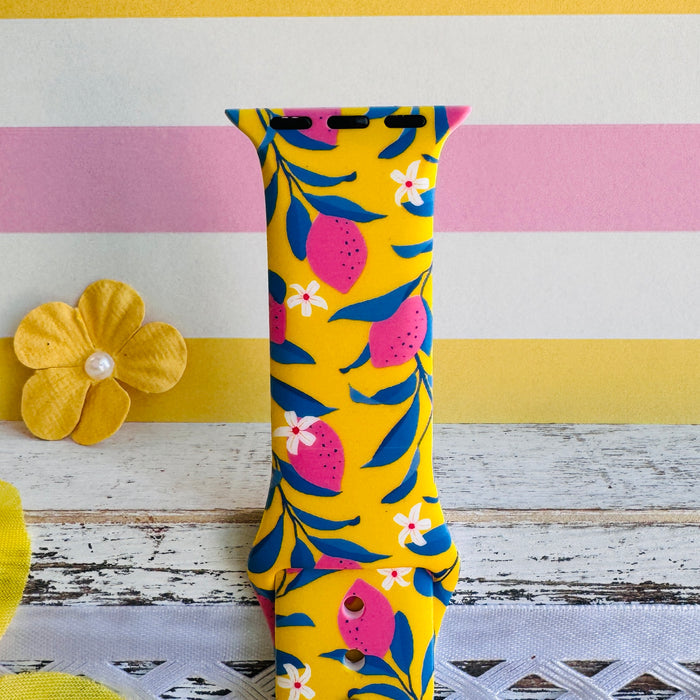 Sunshine Squeeze Print Silicone Band For Apple Watch