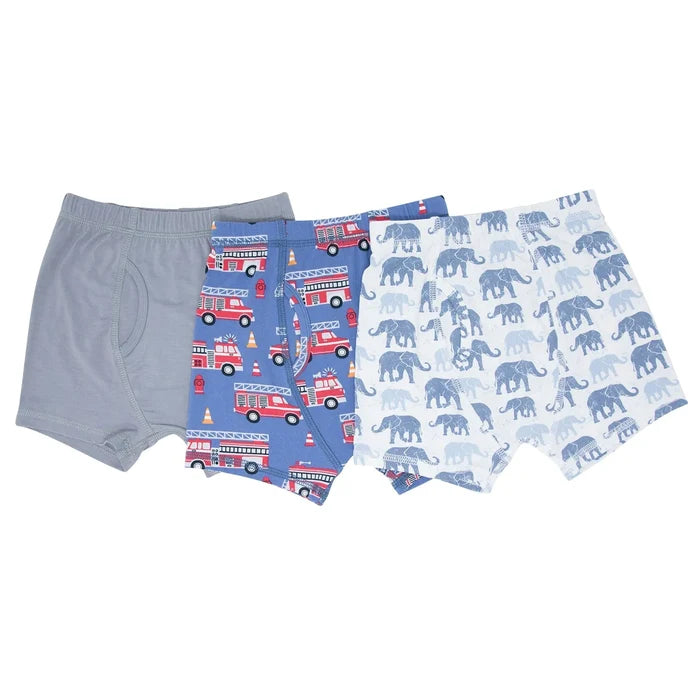 Sweet Bamboo Boy's Brief 3 pk.-Elephant/Steel Grey