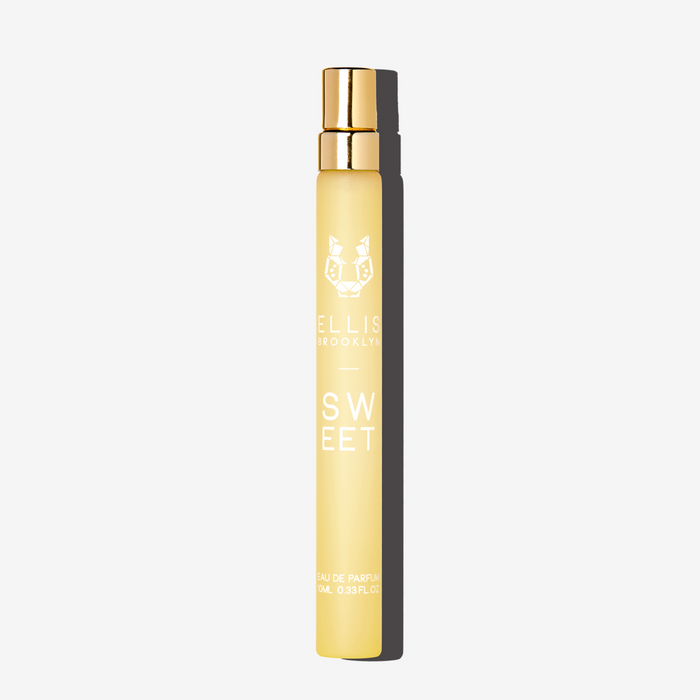Sweet 10ml Eau De Parfum Travel Spray on white background.