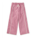 Tea Collection Lace Trim Track Pants in Hydrangea