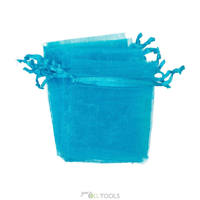 Teal Organza Bags 4"x6"(Pack of 10) at Your Oil Tools