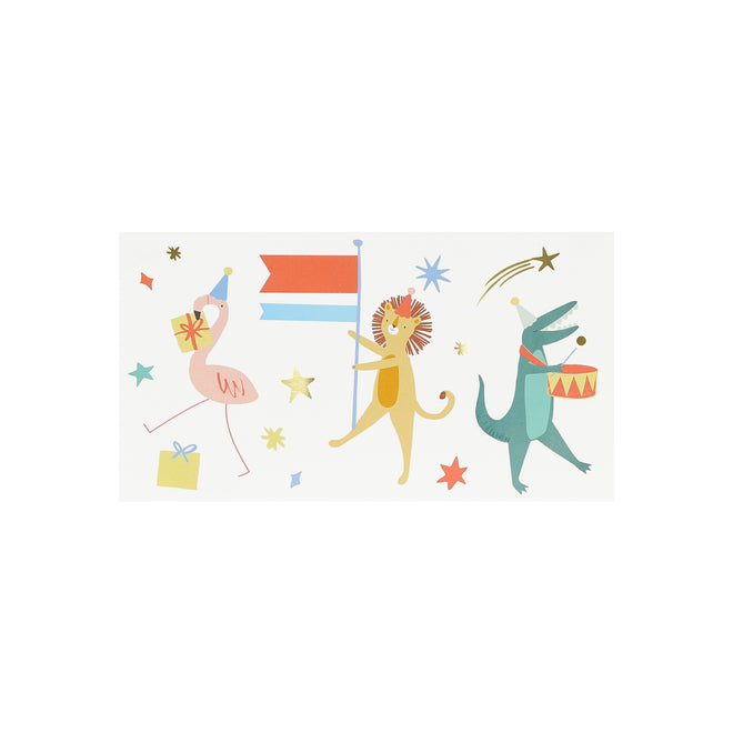 Meri Meri - Temporary Tattoo - Animal Parade - Pack Of 2