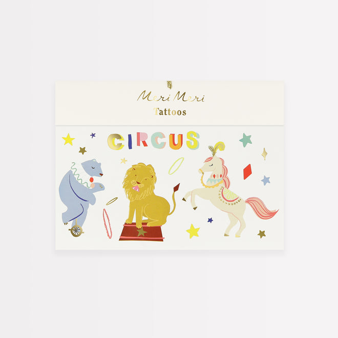Meri Meri - Temporary Tattoo - Circus