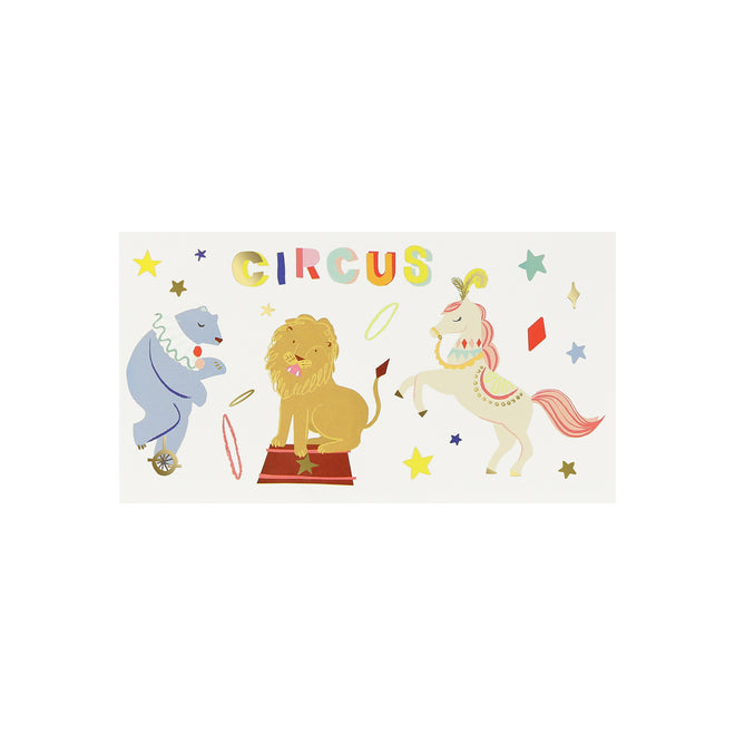 Meri Meri - Temporary Tattoo - Circus - Pack Of 2