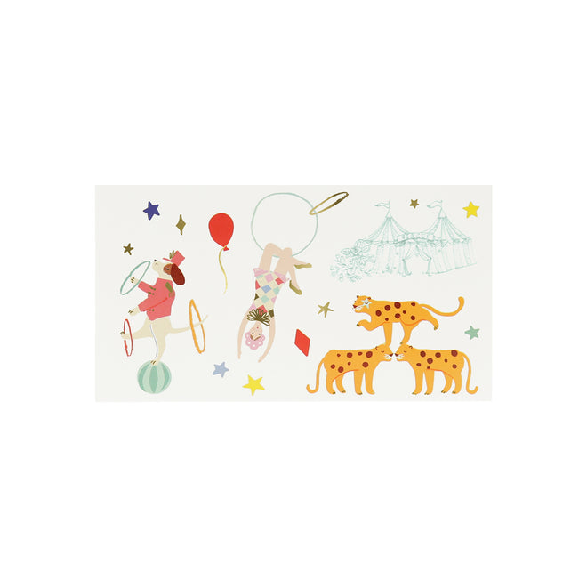 Meri Meri - Temporary Tattoo - Circus - Pack Of 2