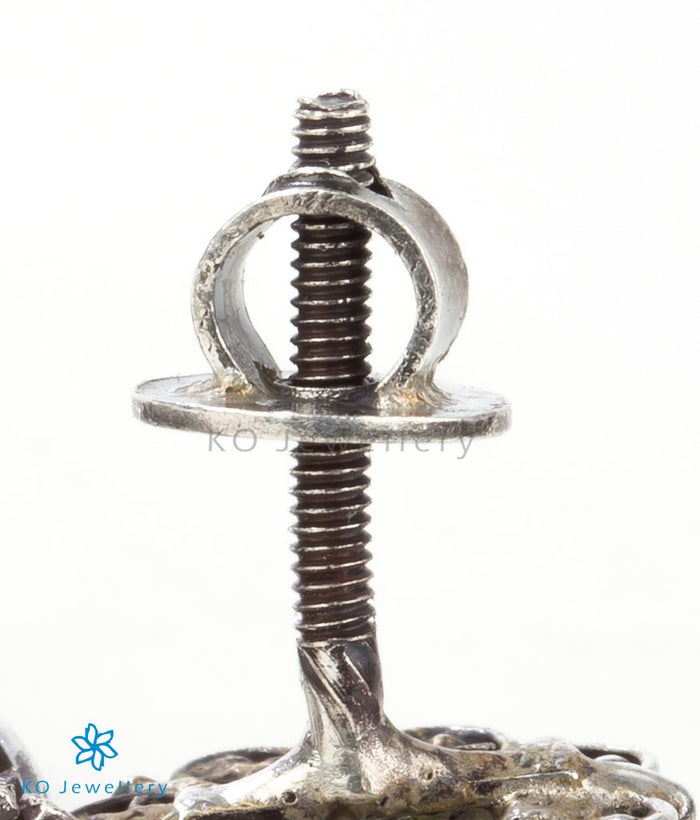 The Avantika Silver Lakshmi Jhumki (Oxidised)