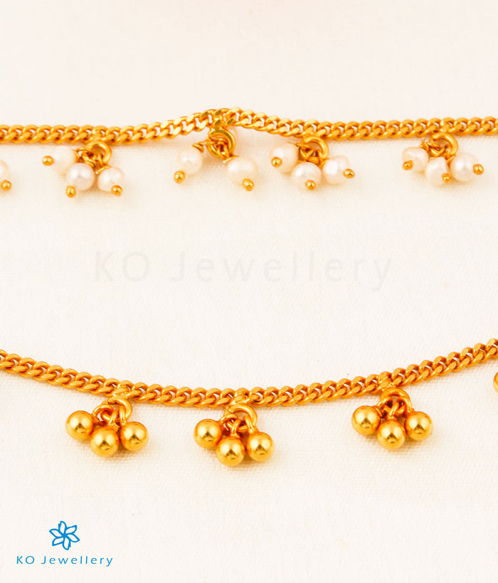The Gejje & Pearl Drops Silver Ear chain (2 layers/Mixed)