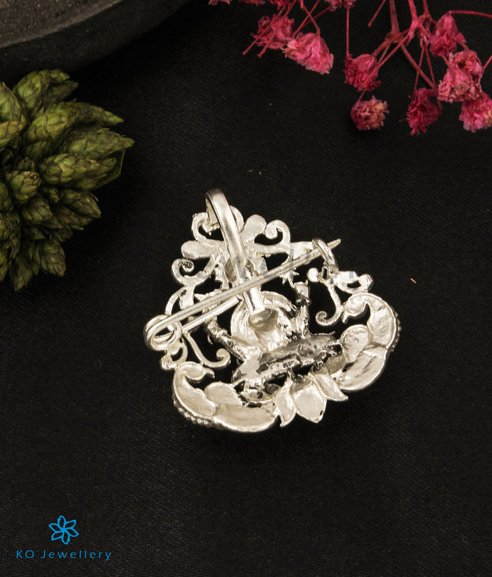 The Lakshmi Silver Pendant/Brooch (Oxidised)