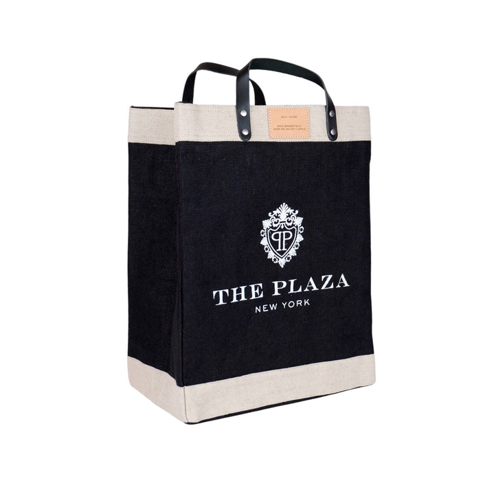 The Plaza Hotel logo large market bag side view
