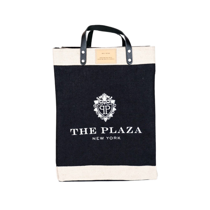 The Plaza Hotel logo large market bag front view