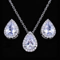 "Tina" - Cubic Zirconia Jewelry Set - Available in Silver, Rose Gold and Yellow Gold