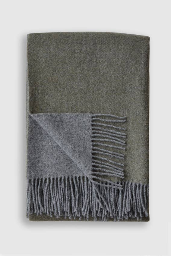 Trafalgar Wool Double Sided Throw - in 5 colors - Magnolia Lane co. Home + Garden + Gift