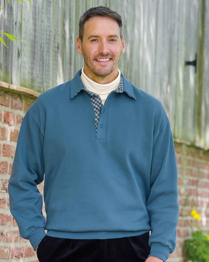 Trimmed Sweatshirt - Petrol - Country Collection
