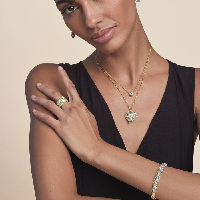 Trust Your Journey Double Hinged Bangle/gold