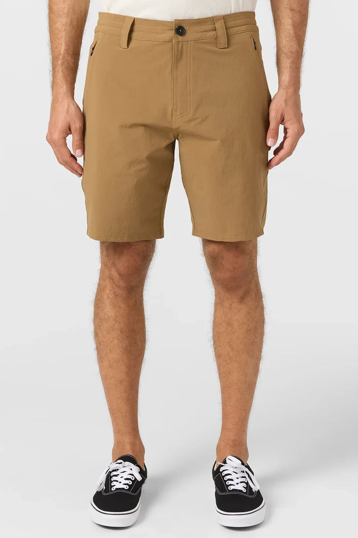 O’Neill Trvlr Enduro hybrid short dark khaki stretch