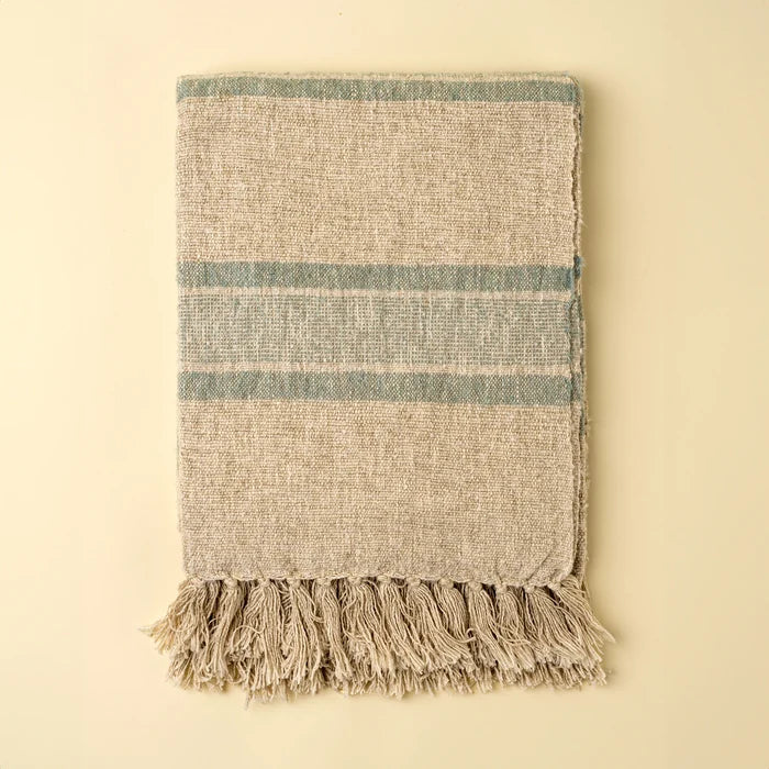 Tulum Striped Throw, Blue - Magnolia Lane co. Home + Garden + Gift
