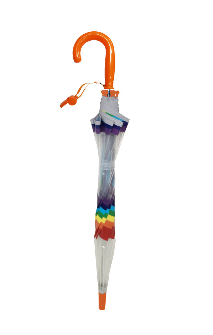 Smati - Umbrella - Transparent - Rainbow - With A Whistle