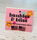 USA Flag Bling Stud Earrings